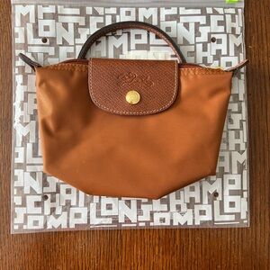 Longchamp Tan Cosmetic Mini